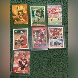 Joe Montana football card lot.
